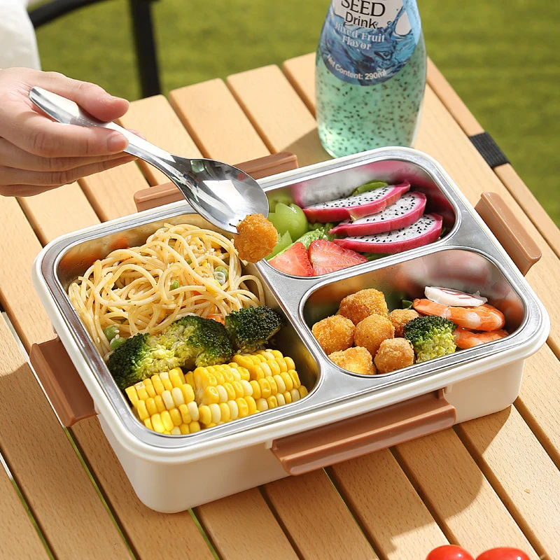 Bear-Themed Multi-Compartment Bento Lunch Box