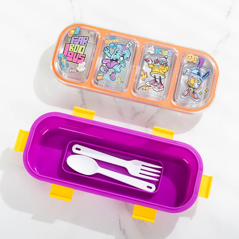 Shark-Themed Multi-Compartment Lunch Box