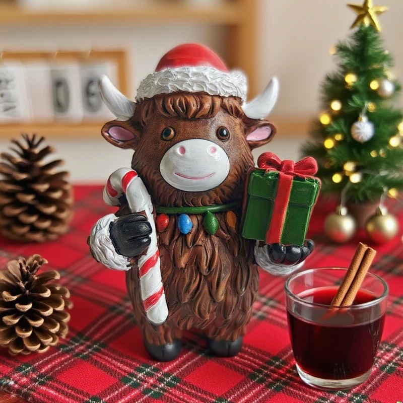Christmas decoration figure in Highlands cattle design Stornfield