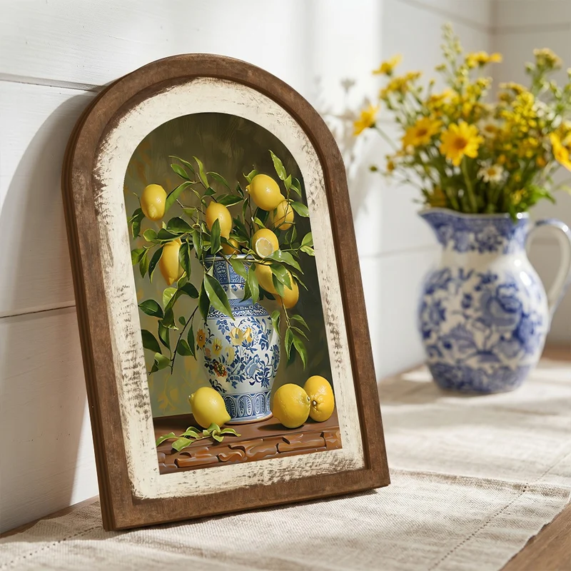 Wall decoration with lemon pattern Stornfield