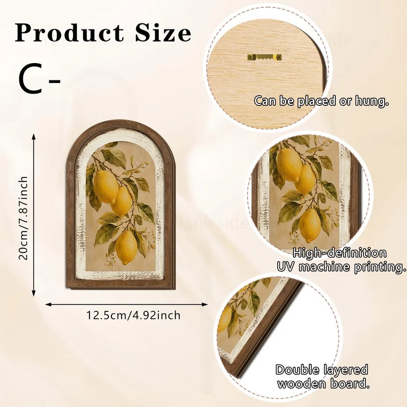 Wall decoration with lemon pattern Stornfield