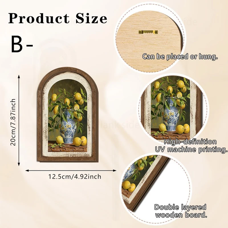 Wall decoration with lemon pattern Stornfield