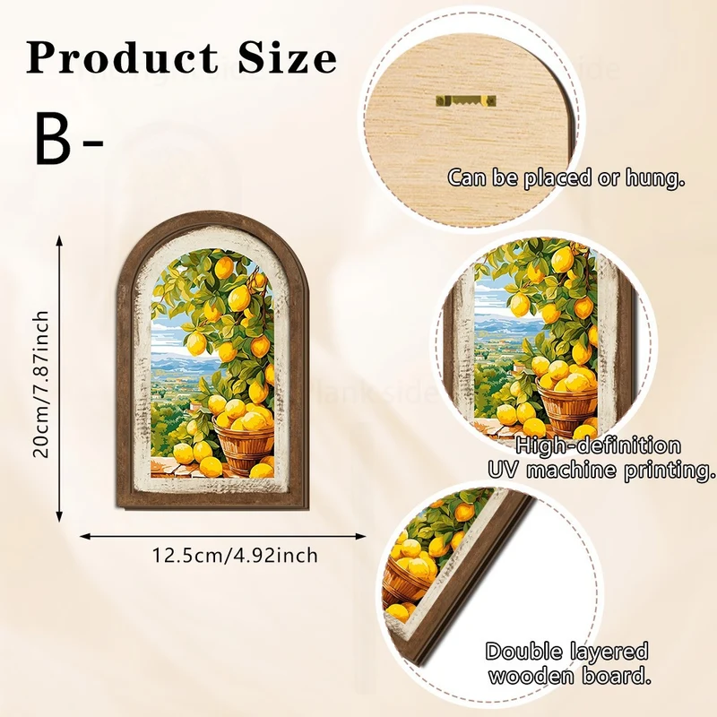 Wall decoration with lemon pattern Stornfield