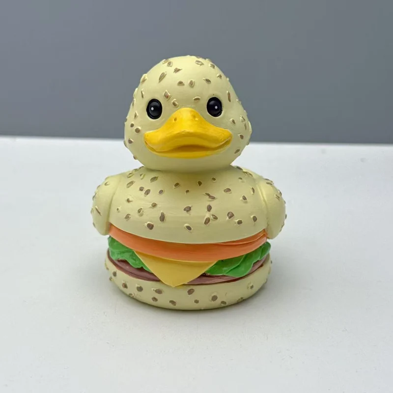Funny rubber duck in hamburger design Stornfield