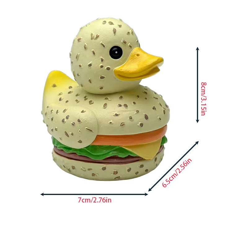 Funny rubber duck in hamburger design Stornfield