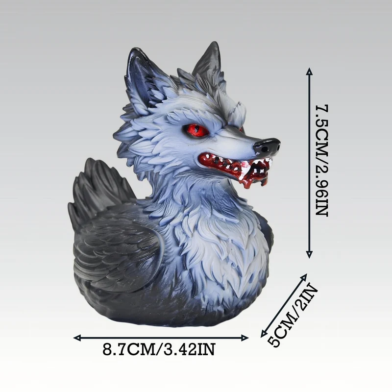Creepy rubber duck with wolf design Stornfield