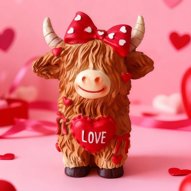 Decorative Horned Cattle Figure Stornfield
