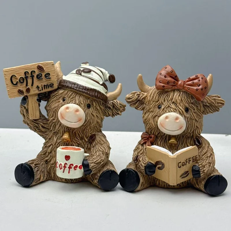 Decorative Highland Cattle Coffee Figure Stornfield