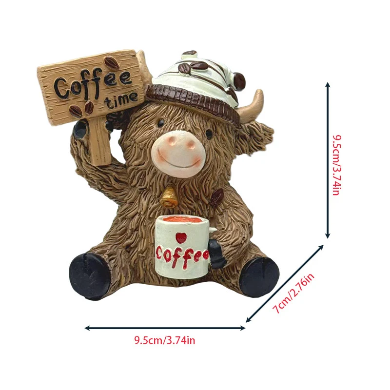 Decorative Highland Cattle Coffee Figure Stornfield
