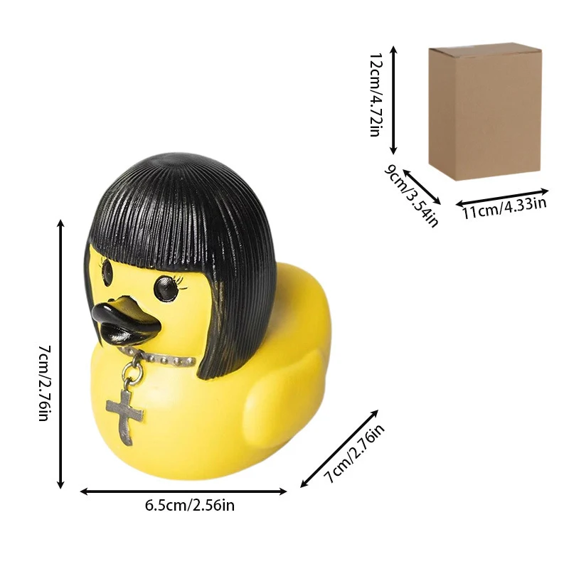 Decorative rubber duck with stylish haircut Stornfield