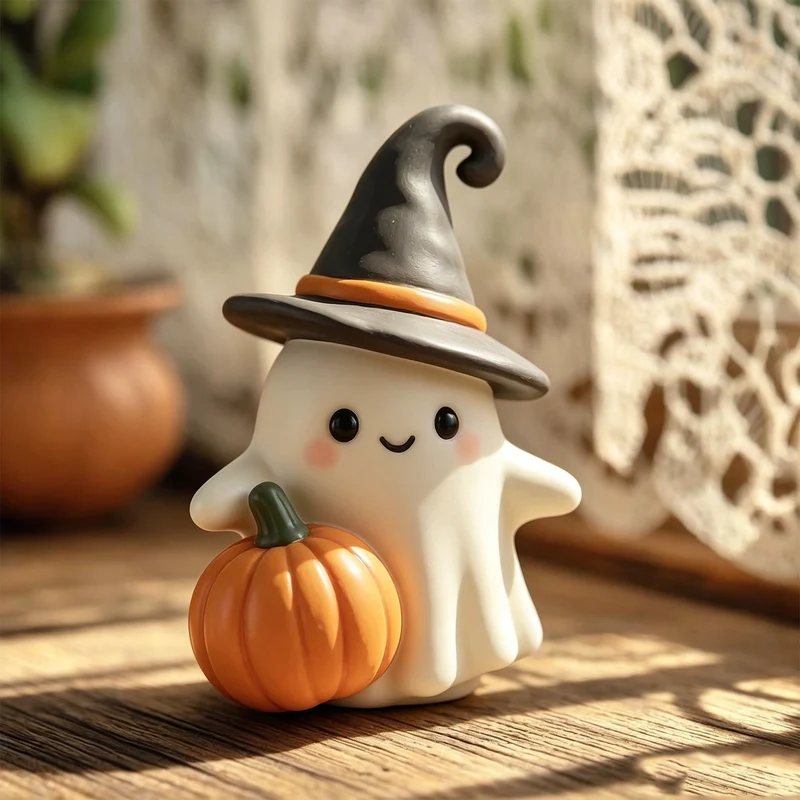 Decorative ghost figure with pumpkin Stornfield