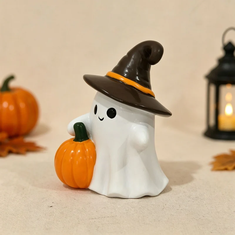 Decorative ghost figure with pumpkin Stornfield