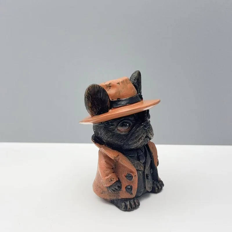 Decorative figure French Bulldog in suit Stornfield