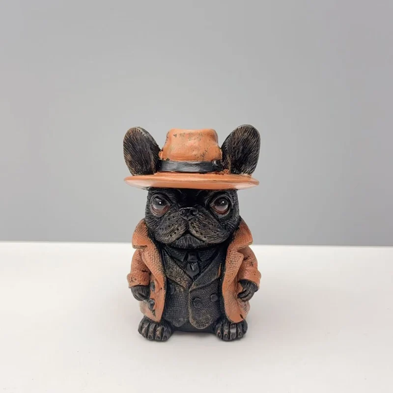 Decorative figure French Bulldog in suit Stornfield