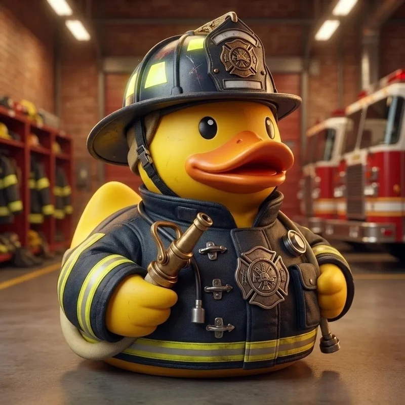 Decorative figure Fire brigade rubber duck Stornfield