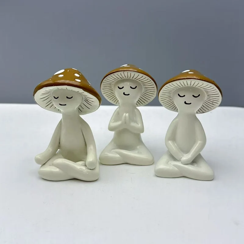 Decorative figure of a meditating mushroom Stornfield
