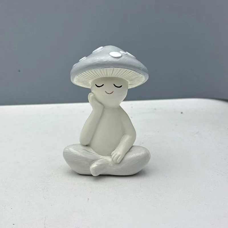 Decorative figure of a meditating mushroom Stornfield