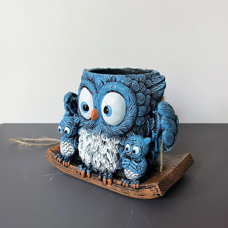 Owl-shaped decorative flower pot Stornfield