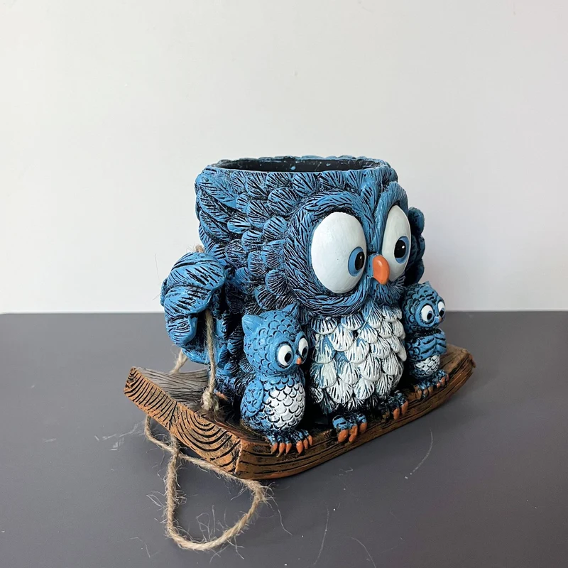 Owl-shaped decorative flower pot Stornfield