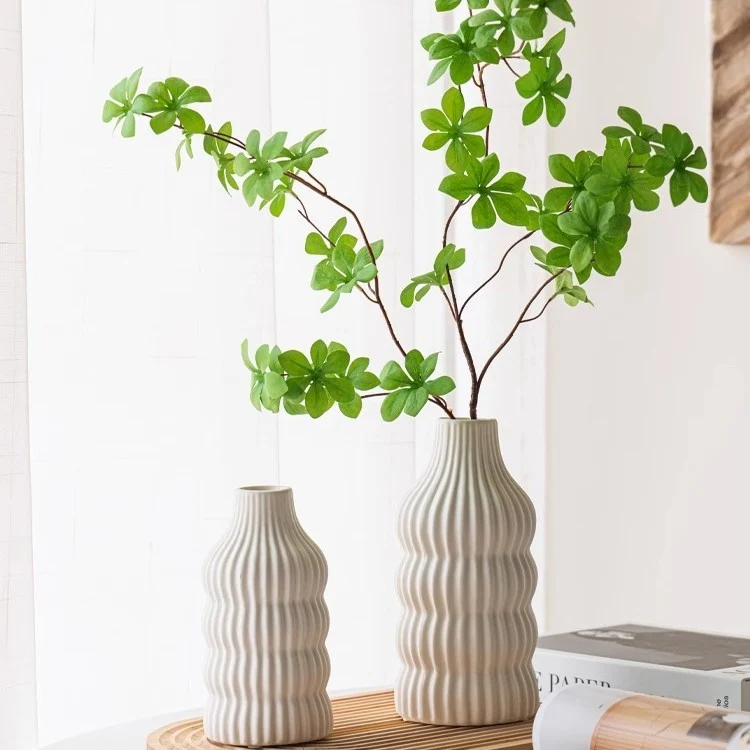 Stylish ceramic vase with wave structure Stornfield