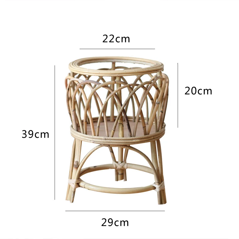 Rattan plant stand with modern design Stornfield