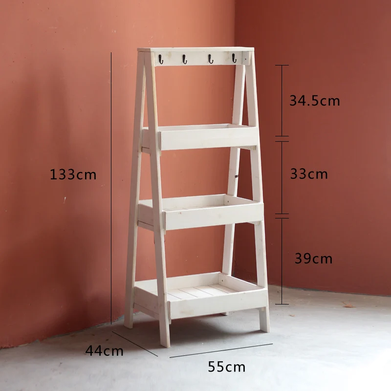 Multifunctional Wooden Step Ladder Stornfield
