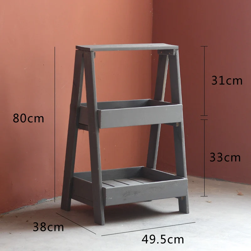 Multifunctional Wooden Step Ladder Stornfield