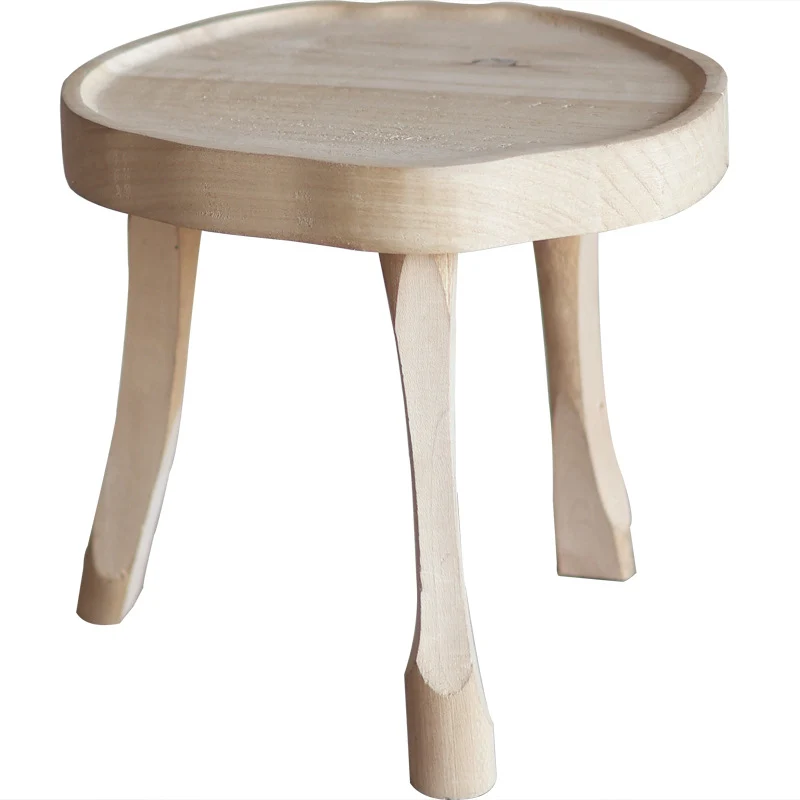 Modern wooden footstool Stornfield