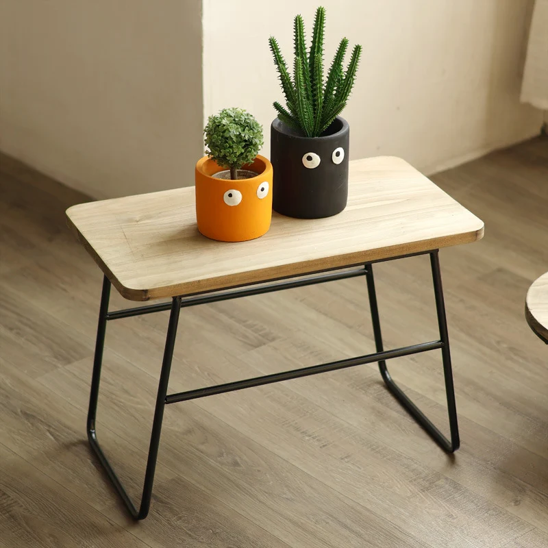 Modern wooden stool with metal frame Stornfield