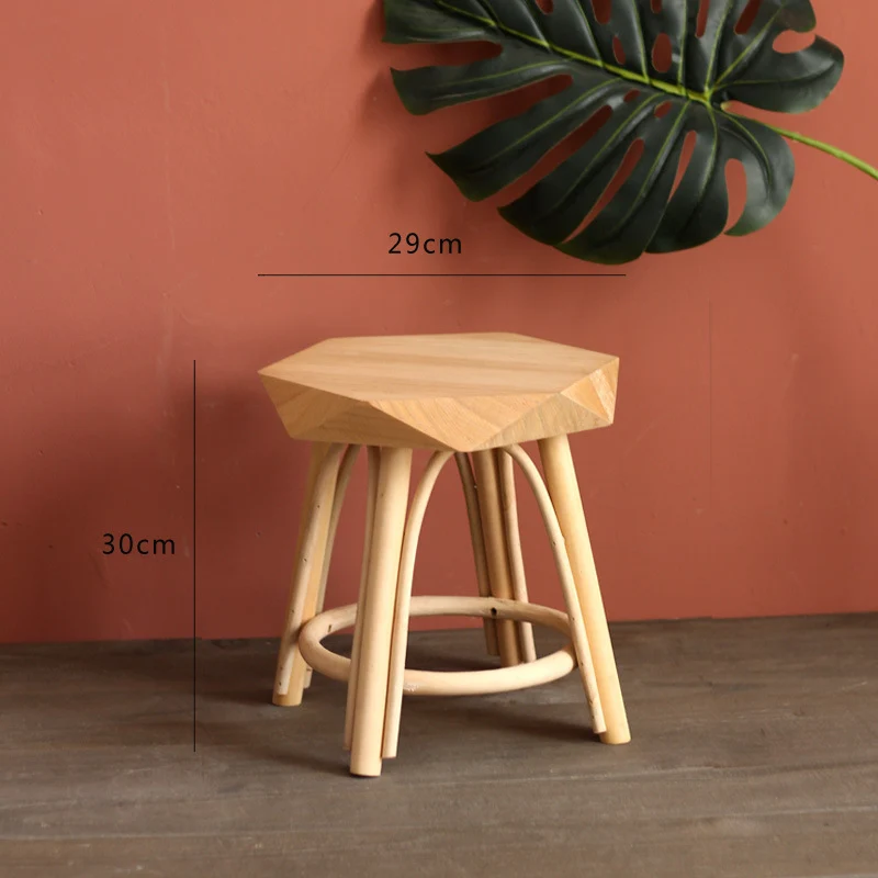 Modern stool made of solid wood Stornfield