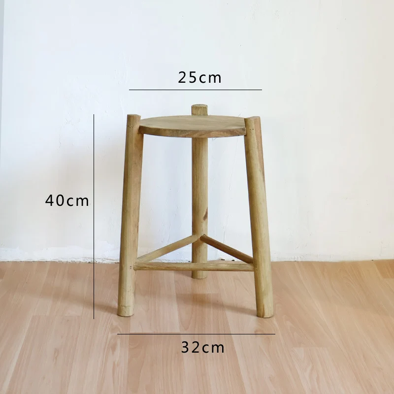 Massive wooden stool Stornfield