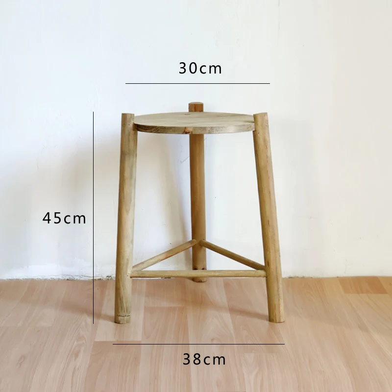 Massive wooden stool Stornfield