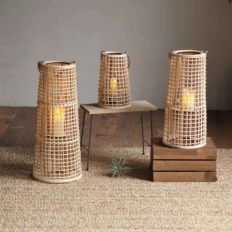 High-quality basket lamp in natural design Stornfield