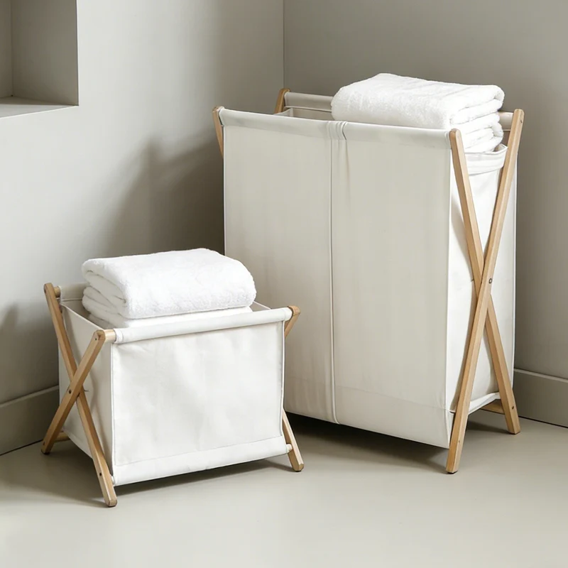 Laundry basket with practical folding mechanism Stornfield