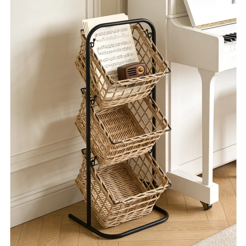 Wall system with three braided baskets Stornfield