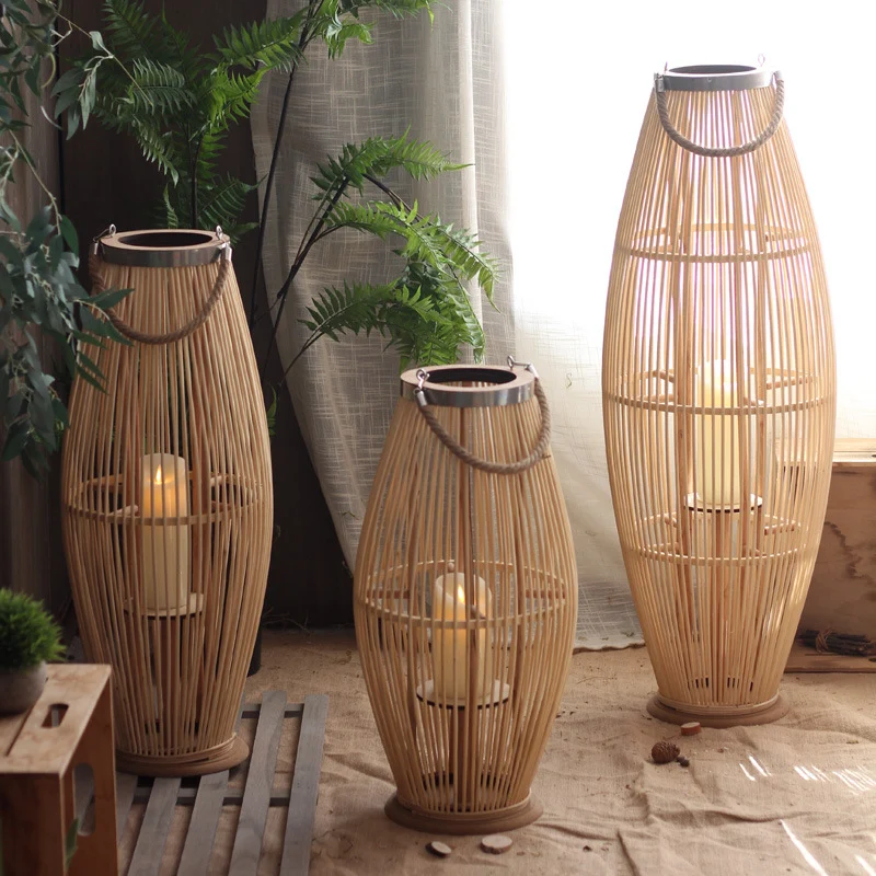 Stylish lantern made of woven material Stornfield