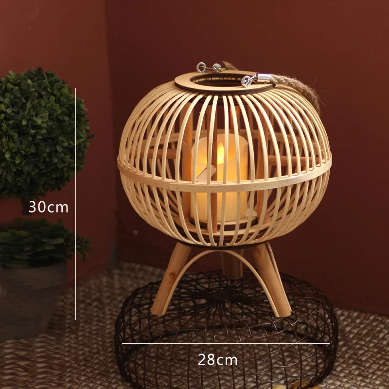 Stylish hanging lamp made of natural material Stornfield