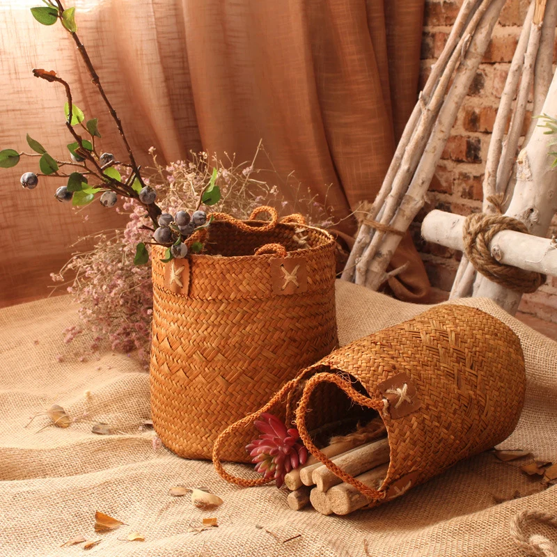 Handcrafted storage basket with natural design Stornfield