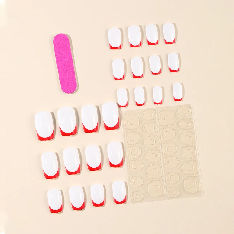 Künstlerisches Französisches Spitzen-Naildesign Karnz
