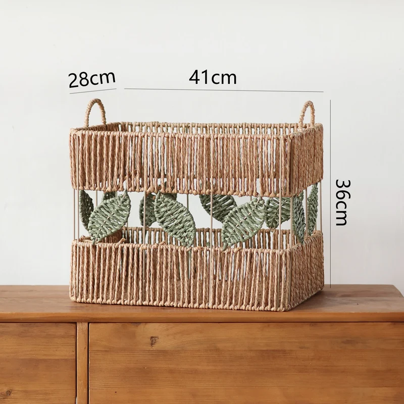 Decorative basket with plant motif Stornfield