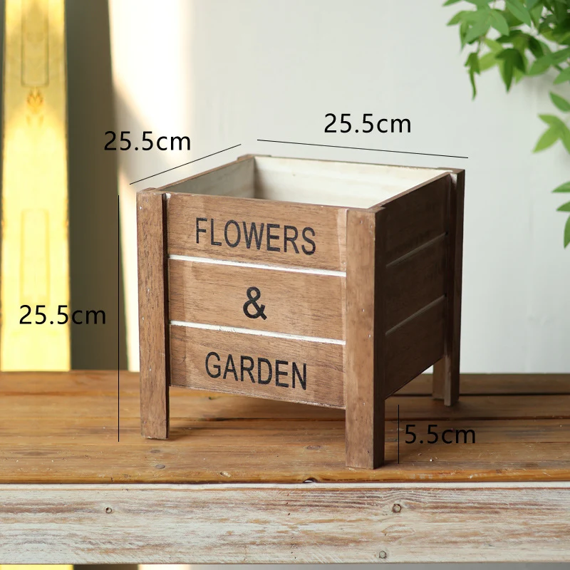 Decorative wooden box for plants Stornfield