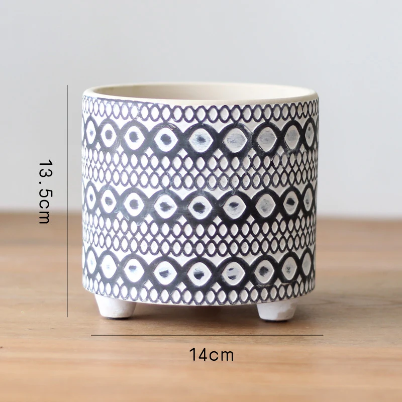 Decorative flower pot with elegant pattern Stornfield