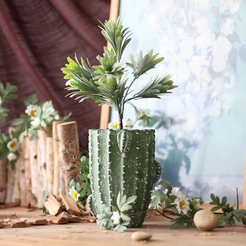Decorative flower pot in cactus shape Stornfield