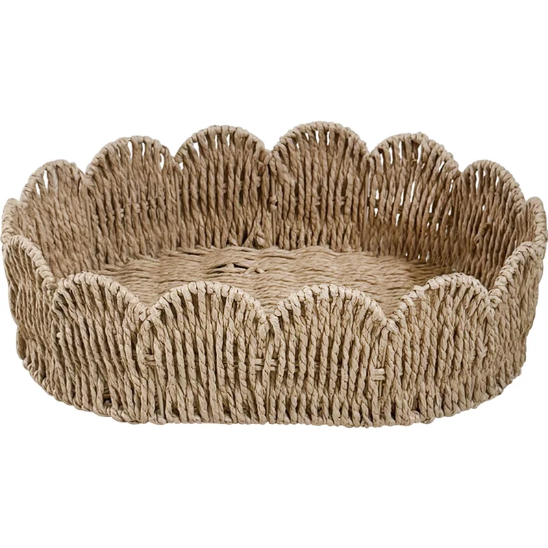 Decorative storage basket with wave edge Stornfield