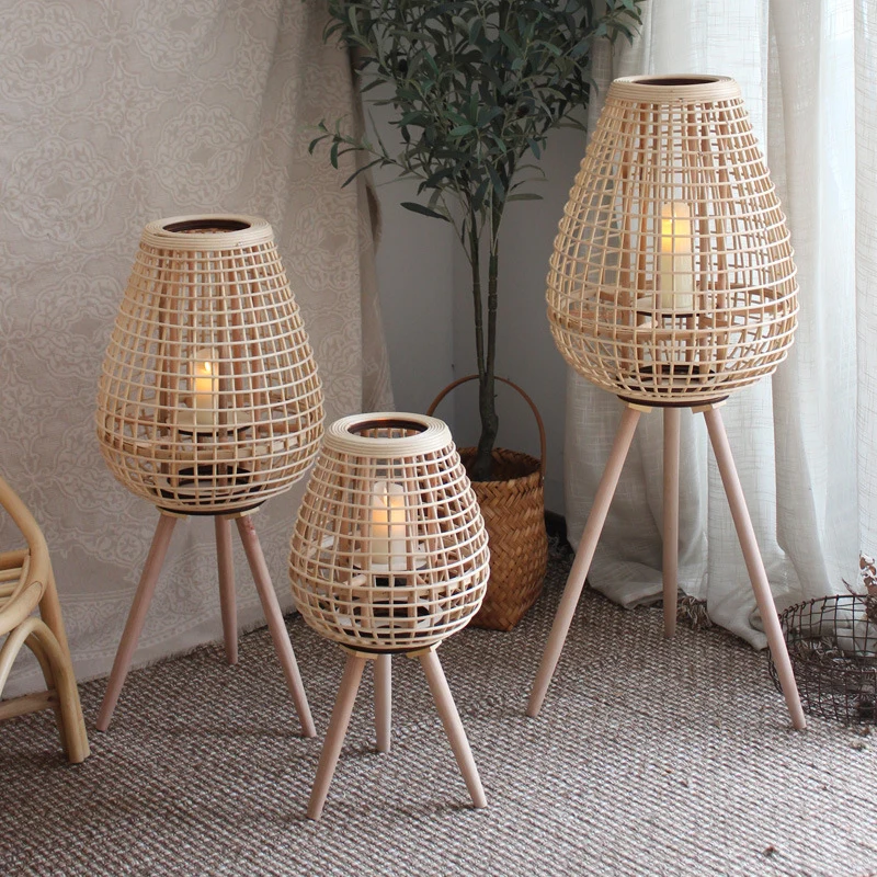Decorative Rattan Lantern Stornfield