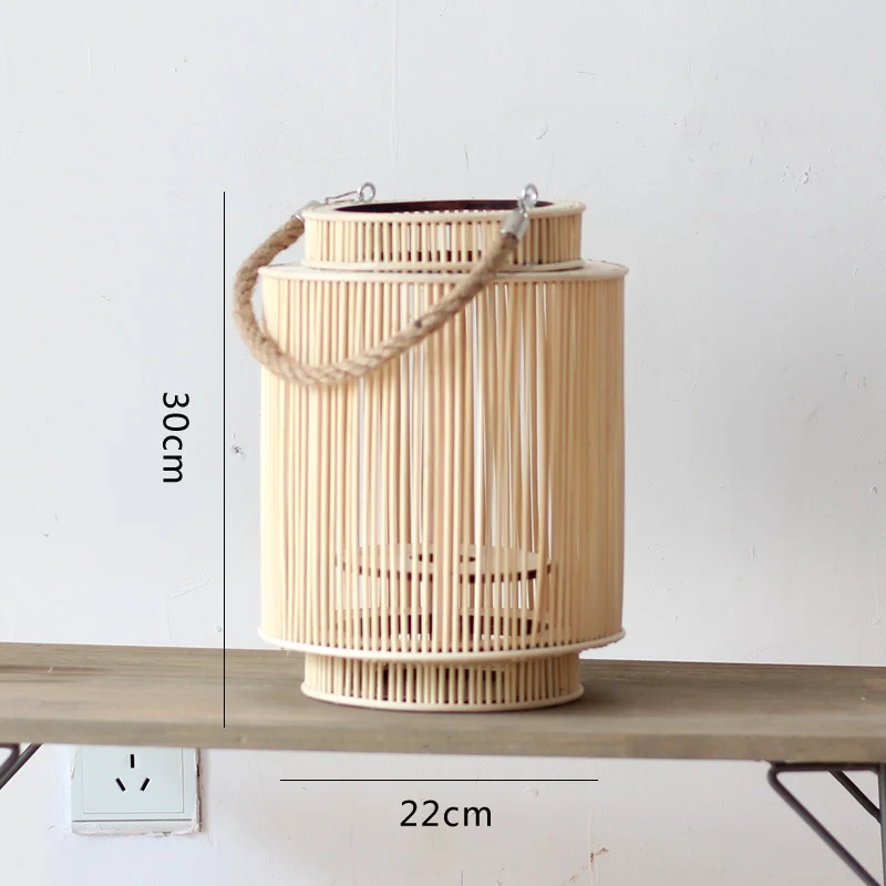Decorative lantern made of woven material Stornfield