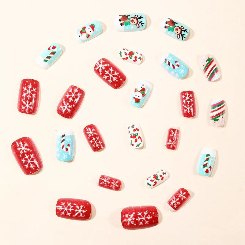 Künstlerische Weihnachts-Themen 3D Nagelkunstverlängerungen Karnz