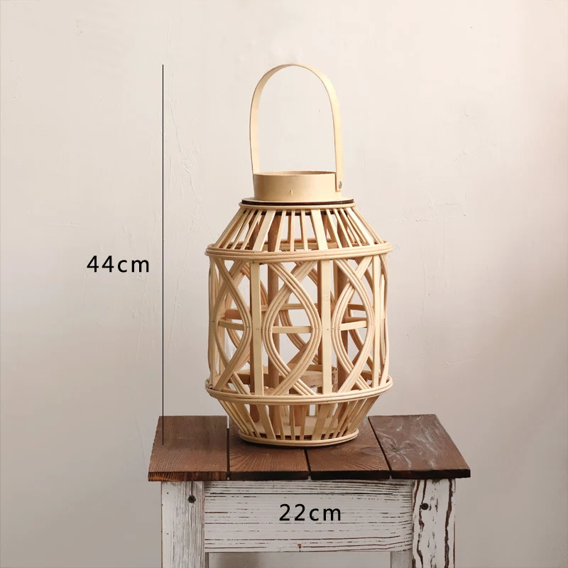 Handcrafted lantern made of rattan Stornfield