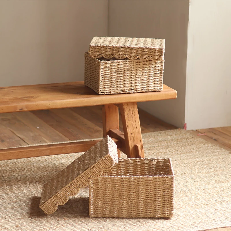 Handcrafted storage boxes made of natural material Stornfield