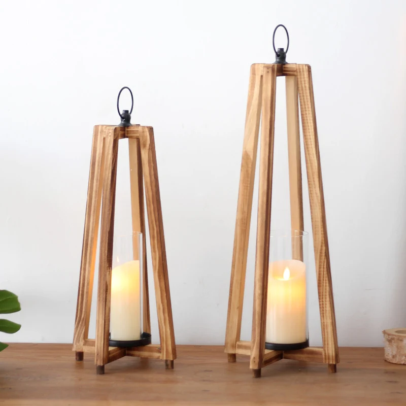 Elegant lantern made of wood and glass Stornfield